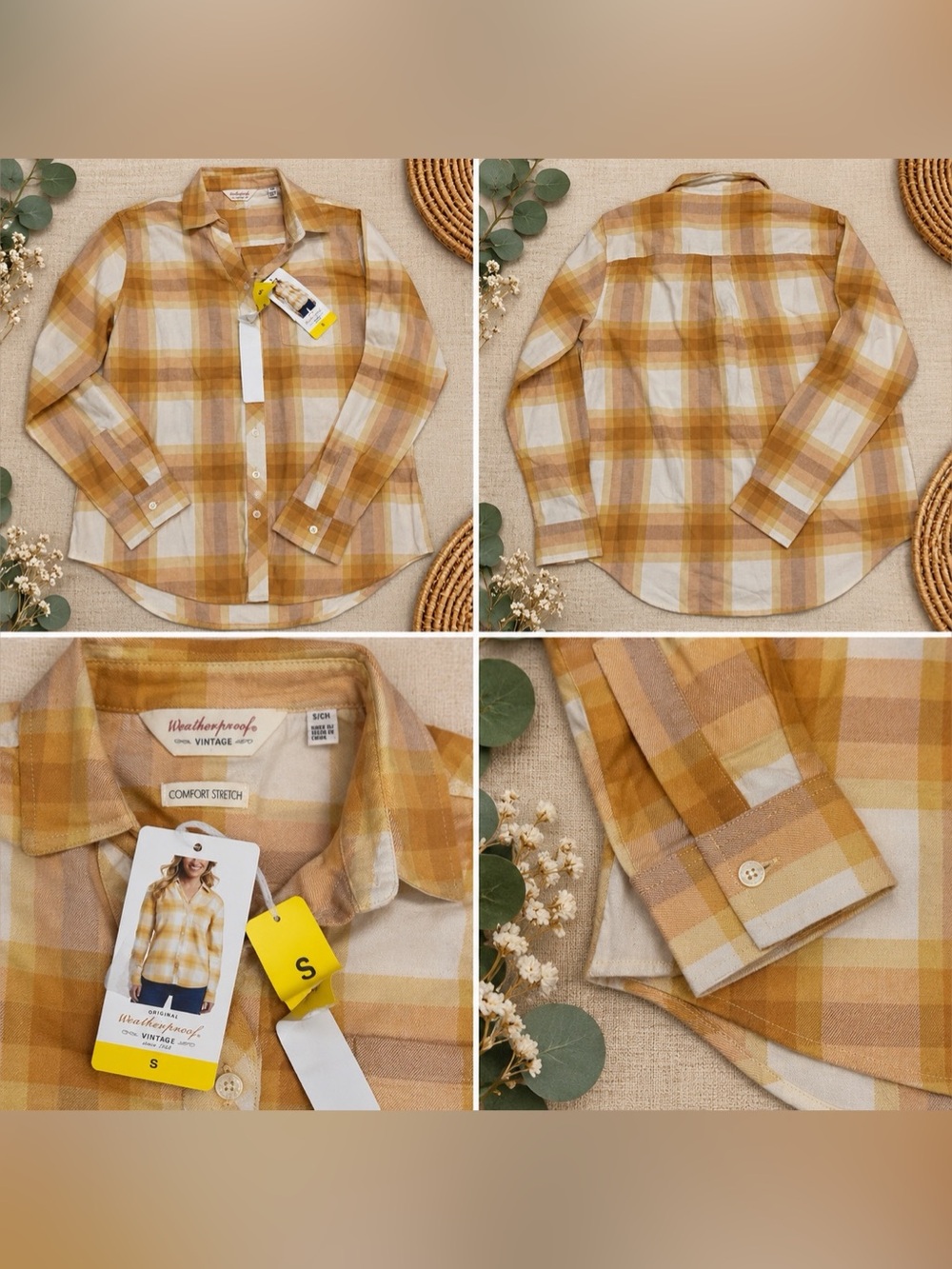 Weatherproof Vintage Plaid Flannel Shirt – Size S – NWT